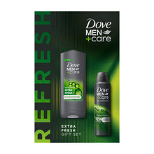 Load image into Gallery viewer, Dove Men+Care Refresh Extra Fresh Bodywash &amp; Antiperspirant 2pc Gift Set for Him
