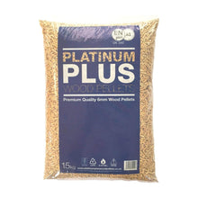 Load image into Gallery viewer, Platinum Plus Wood Pellets 15kg Bag 6mm for Ooni Pizza Oven, Fire Pit and BBQ