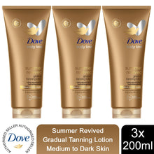 Load image into Gallery viewer, 3pk of 200ml Dove DermaSpa Summer Revived Face Cream with Cell Moisturisers