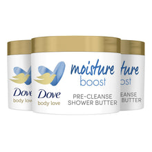 Load image into Gallery viewer, Dove Body Love Moisture Boost Pre-Cleanse Shower Butter with Moringa Oil 3x283ml