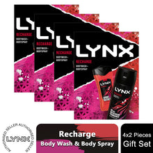 Load image into Gallery viewer, Lynx Recharge Sport Refresh Body Wash and Body Spray 2pcs Gift Set for Him