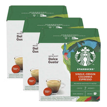 Load image into Gallery viewer, Nescafe Dolce Gusto Starbucks Coffee Pods Caps Box of 12 Colombia Espresso