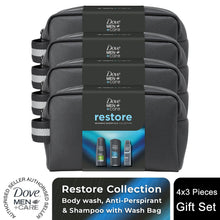 Load image into Gallery viewer, Dove Men+Care Gift Set Restore Clean Comfort Bodywash, Shampoo, Deodorant &amp; Pad