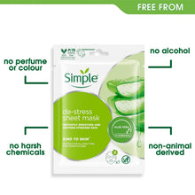 Load image into Gallery viewer, Simple Water Boost Daily Detox Sheet Mask Sensitive Skin 21ml