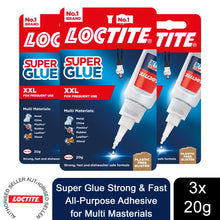 Load image into Gallery viewer, Loctite Super Glue XXL Strong &amp; Fast Adhesive for Multi Materials, 3Pk