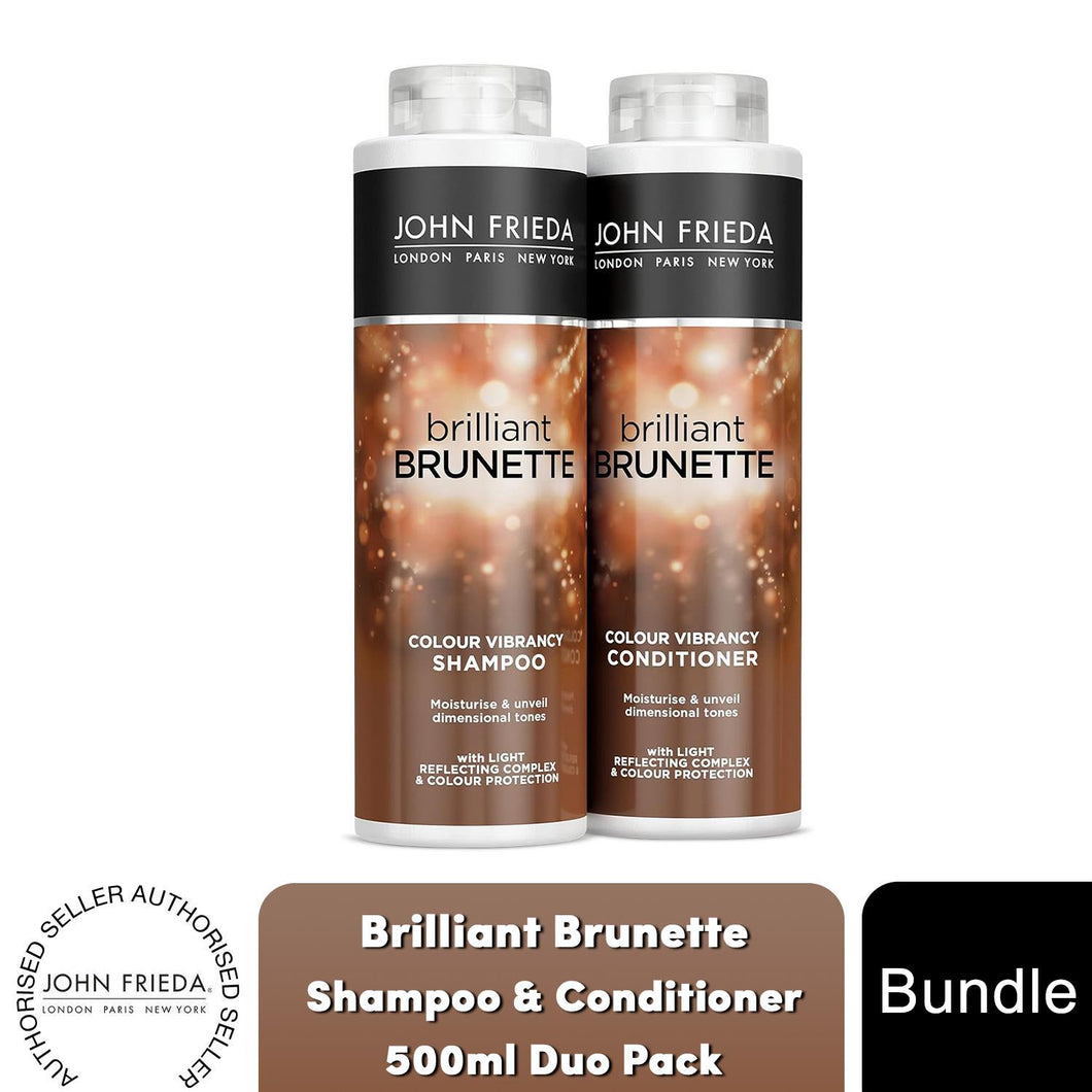 John Frieda Brilliant Brunette Colour Protection Shampoo & Conditioner 500ml