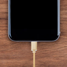 Load image into Gallery viewer, Fx Braided Micro USB Data Cable, Gold, Rose Gold, Space Grey, Silver[Gold]