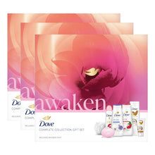 Load image into Gallery viewer, Dove Awaken Complete Collection 6 Pieces Gift Set for Her with Shower Puff