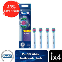 Load image into Gallery viewer, Oral-B 3D White X-Filaments Power Toothbrush Refill Replacement Heads, Pack of 4