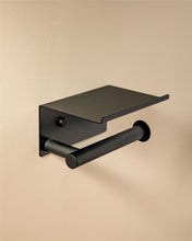 Load image into Gallery viewer, COSMIC Architect Toilet Roll Holder w/ Cover | Black | Wall Mount