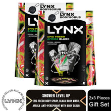 Load image into Gallery viewer, Lynx All Stars Gift Set for Men Epic Fresh, Africa, Black Scent Grooming Kit