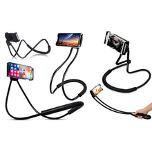 Load image into Gallery viewer, Gooseneck Universal Phone Holder Black Flexible Adjustable Mobile Stand Clamp
