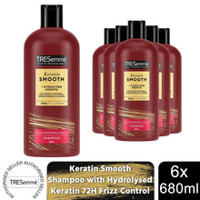 Load image into Gallery viewer, Tresemme Shampoo Keratin Smooth Hydrolysed Keratin for 72H Frizz Control,6x680ml