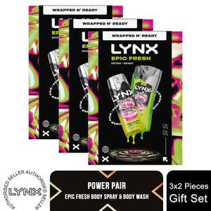 Lynx Epic Fresh Duo Gift Set with Body Spray & Bodywash - Zesty Clean Scent