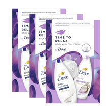 Load image into Gallery viewer, Dove Time to Relax Body Wash Collection 2pcs Gift Set for Her with Shower Puff