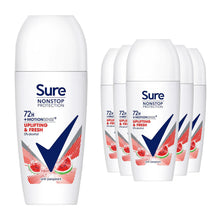 Load image into Gallery viewer, 6xSure Women Motion Sense AP Deodorant Rollon 72H Nonstop, Uplifting&amp;Fresh 50ml