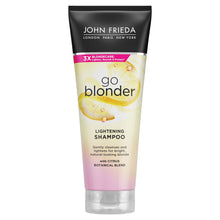Load image into Gallery viewer, John Frieda Go Blonder Haircare Range of Shampoo, Conditioner &amp; Lightening Spray
