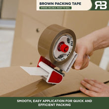 Load image into Gallery viewer, Brown Packing Tape 48mm x 66m Strong Parcel Box Tape (12 / 24 / 48 Rolls)