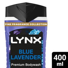 Load image into Gallery viewer, Lynx Blue Lavender Body Wash with 12Hrs of Freshness for Men 400ml, 3 Pack