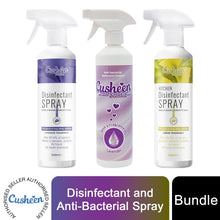 Load image into Gallery viewer, Cusheen Disinfectant Spray Lemon &amp; Lavender w/ Bathroom Cleaner,1x of Each 500ml