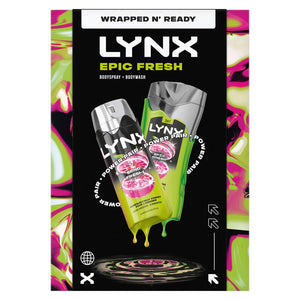 Lynx Epic Fresh Duo Gift Set with Body Spray & Bodywash - Zesty Clean Scent
