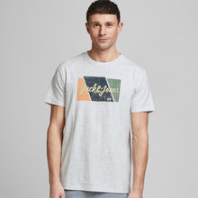 Load image into Gallery viewer, Jack &amp; Jones Jorlogon Tshirt Crew Neck Fst - White Melange - Size S