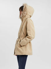 Load image into Gallery viewer, Vero Moda Womens Beige Agnesbeate Parka Hooded Regular Fit Jacket Coat
