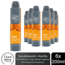 Load image into Gallery viewer, Dove Men+Care Advanced Deodorant Spray for 72Hrs Sweat Protection 200ml, 6 Pack