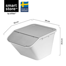 Load image into Gallery viewer, SmartStore Collect Stack-it Multipurpose Storage Bin With Lid, 37L - Medium