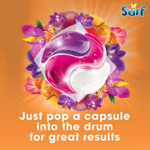 Surf 3 in 1 Laundry Washing Detergent Capsules Passion Bloom, 26 Washes, Pack of 3