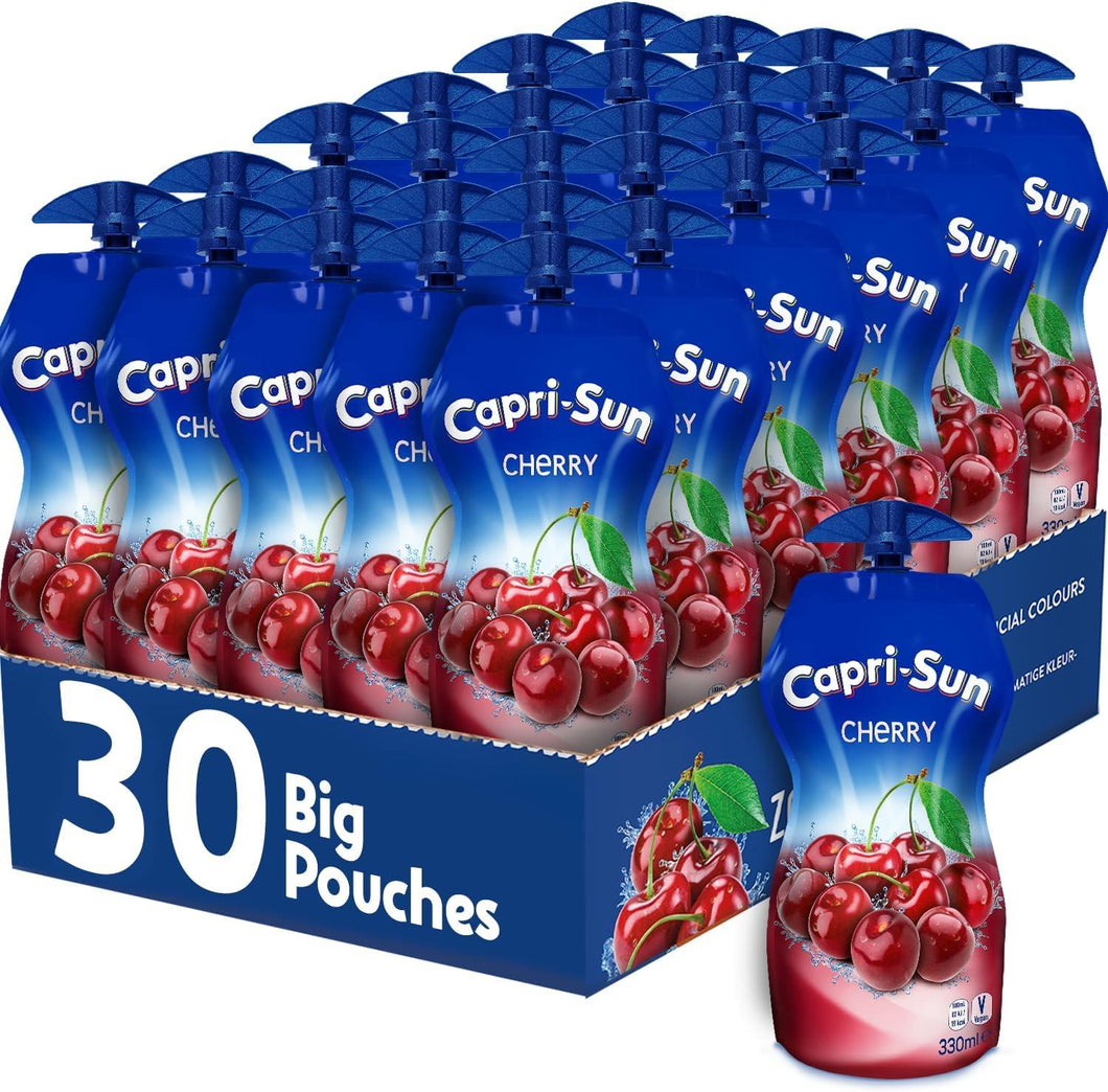 Capri Sun Cherry Juice with Vitamins & Antioxidants - No Preservatives, 30x330ml