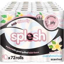 Load image into Gallery viewer, Splesh Eco-Friendly 3 Ply Quilted 72 Toilet Rolls, Vanilla &amp; Marshmallow Scent