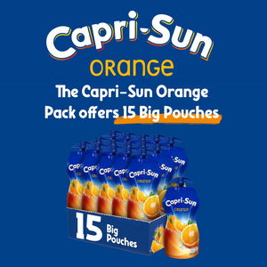 Capri Sun Kids Orange Juice Drink, Healthy Fruit Beverage with Vit C- 15x330ml