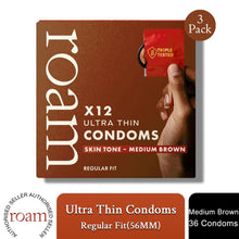 Load image into Gallery viewer, Roam Medium Brown Condom Regular for Safer Sex &amp; Contraception, 36 Pack