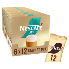 Load image into Gallery viewer, Nescafe Latte Instant Coffee Sachets 72 Pack - Creamy Frothy Instant Drink 18g