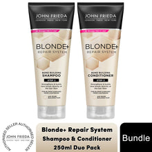 Load image into Gallery viewer, John Frieda Blonde + Repair Haircare Range- Shampoo, Conditioner &amp; Pre-Treatment