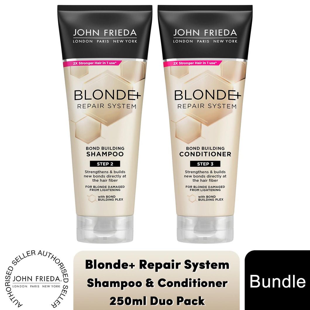 John Frieda Blonde + Repair Haircare Range- Shampoo, Conditioner & Pre-Treatment