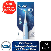 Load image into Gallery viewer, Oral-B iO Series 3 Ultimate Clean Electric Rechargeable Toothbrush, Ice Blue