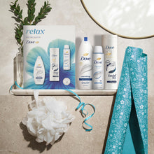 Load image into Gallery viewer, Dove Relax Trio Gift Set with Hydrate Bodywash, Body Lotion &amp; Classic Deodorant