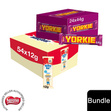 Load image into Gallery viewer, Nestle Chocolate Bar,Yorkie Chocolate Bar 24x44g &amp; Milkybar Creamy White 54x12g