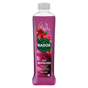 12x Radox Mineral Therapy Feel Revitalised Bath Soak w/ Cherry & Raspberry,500ml
