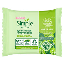 Load image into Gallery viewer, Simple Eye Make-Up Remover 125ml &amp; Remover Pads 3 Pack Bundle