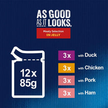 Load image into Gallery viewer, Felix As Good As It Looks Meaty Selection in Jelly Wet Adult Cat Food, 12x85g