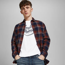Load image into Gallery viewer, Jack &amp; Jones Jorbrians Mens Crew Neck T-shirt White Cotton Casual Top XS