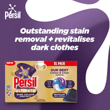 Load image into Gallery viewer, Persil XL Ultimate Washing Capsules Dark Colour Protect Stain Removal 38W, 3pk