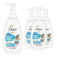 Load image into Gallery viewer, Dove Kids Care Hypoallergenic Skin Care Foaming Body Wash Cotton Candy, 4x400ml