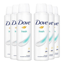 Load image into Gallery viewer, Dove Fresh Anti-Perspirant with 48H Sweat Protection Deo for Women 150ml, 6 Pack