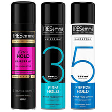 Load image into Gallery viewer, 3 Pack of 400ml Each Tresemme Professionals 24 H Frizz Control Hairspray