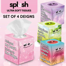 Load image into Gallery viewer, Splesh Ultra Soft Tissues 3-Ply Pack of 12 Cube Tissue Boxes, Total 672 Tissues