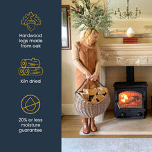 Load image into Gallery viewer, Ecoblaze Kiln Dried Oak Hardwood Firewood Logs 600L for Wood Burner &amp; Pizza Oven